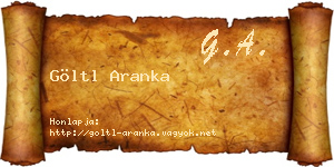 Göltl Aranka névjegykártya