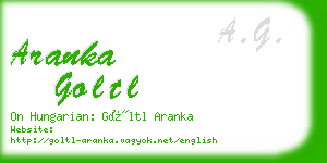aranka goltl business card